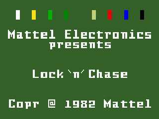 Lock 'N Chase title screen for Intellivision